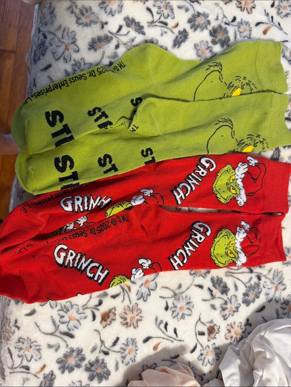 The Grinch Kids' Red and Green Pajama Socks